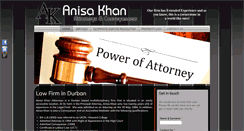 Desktop Screenshot of anisakhanattorneys.co.za